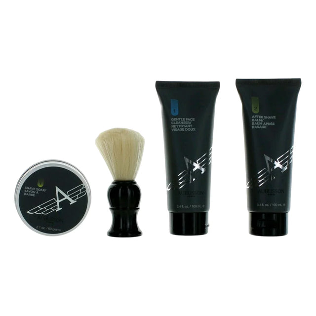 Set Aubusson: Cruiser, Eliminates Impurities, Cleansing Cream, 100 ml + Cruiser, Calming, After-Shave Balm, 100 ml + Cruiser, Shaving Soap, 60 g + Cruiser, Wooden, Face Shaving Brush, Black  Aubusson - Nutra Best Bulgaria