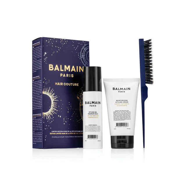 Set Balmain Professionnel: Balmain Professionnel, Panthenol, Hair Styling Gel, For Styling, Strong Hold, 100 ml + Moisturizing, Hair Styling Cream, 150 ml + Backcomb, Hair Brush  Balmain Professionnel - Nutra Best Bulgaria