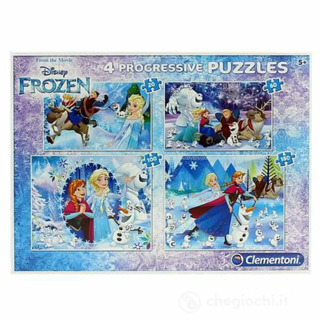 Set, Clementoni, Frozen, 4-In-1, Puzzle, 7723, For Girls, 20 x 60 x 100 x 180 pcs  Clementoni - Nutra Best Bulgaria