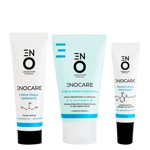 Set Codexial: Enocare, Vitamin B5, Hydrating, Hand Cream, 50 ml + Enocare, Vitamin B5, Hydrating & Repairing, Lip Balm Treatment, 15 ml + Enocare, Glycerin, Hydrating, Cream, For Face, 30 ml  Codexial - Nutra Best Bulgaria
