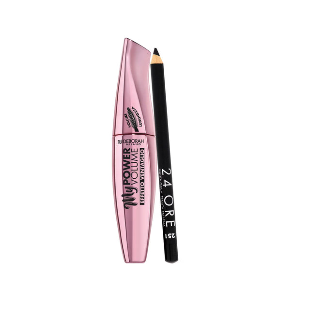 Set Deborah: 24H Extra, Gel Pencil Eyeliner, Black, 1.5 g + My Power, Waterproof, Volumizing, Mascara, Black, 14 ml  Deborah - Nutra Best Bulgaria