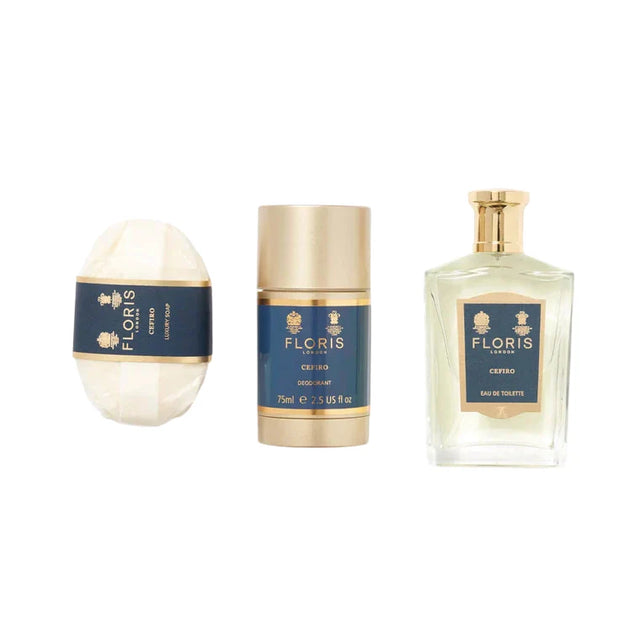 Set Floris Of London: Cefiro, Eau De Toilette, Unisex, 100 ml + Cefiro, Scented Soap Bar , 100 g + Cefiro, Anti-Perspirant, Deodorant Stick, Unisex, 75 g  Floris Of London - Nutra Best Bulgaria