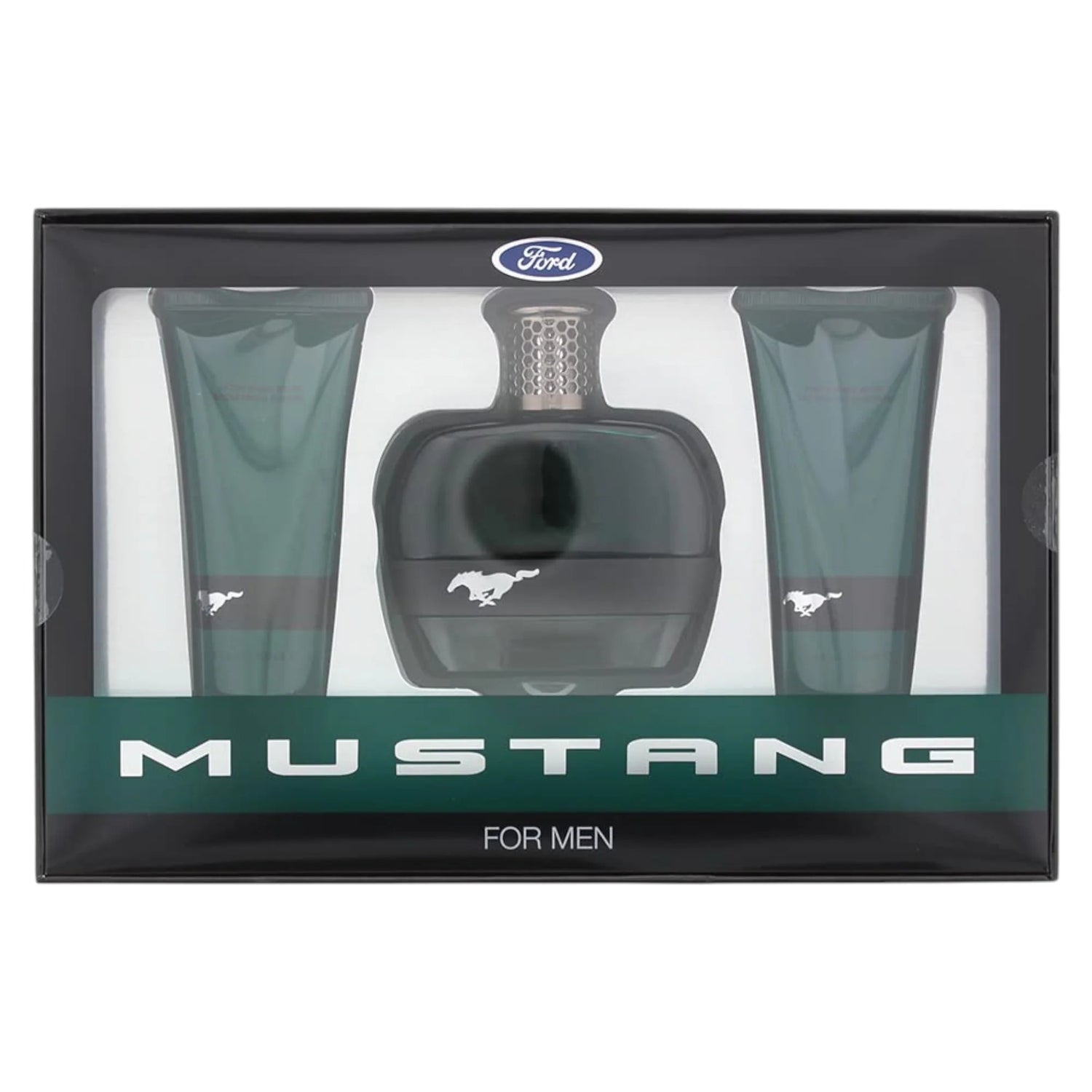 Set Ford: Mustang Green, Eau De Toilette, For Men, 100 ml + Mustang Green, Hydrating, Shower Gel, All Skin Types, 100 ml + Mustang Green, Hydrating, After-Shave Balm, 100 ml  Ford - Nutra Best Bulgaria