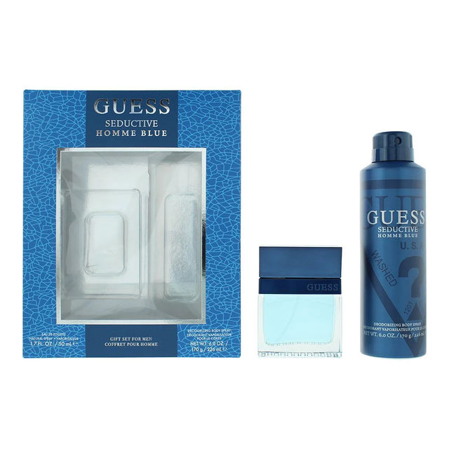 Set Guess: Seductive Homme Blue, Eau De Toilette, For Men, 50 ml + Seductive Homme Blue, Deodorant Spray, For Men, 226 ml  Guess - Nutra Best Bulgaria
