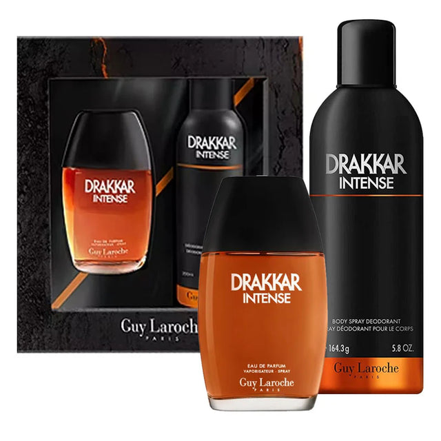 Set Guy Laroche: Drakkar Noir Intense, Eau De Parfum, For Men, 100 ml + Drakkar Noir Intense, Body Spray, 200 ml  Guy Laroche - Nutra Best Bulgaria