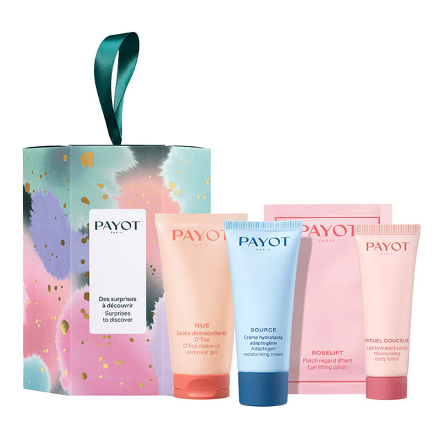 Set Payot: Nue, Makeup Remover Gel, 50 ml + Source Adaptogen, Hydrating, Cream, For Face, 30 ml + Rituel Douceur, Hydrates, Body Lotion, Body, 25 ml + Roselift, Lifting, Eye Patch, 2 pcs, 2 g  Payot - Nutra Best Bulgaria