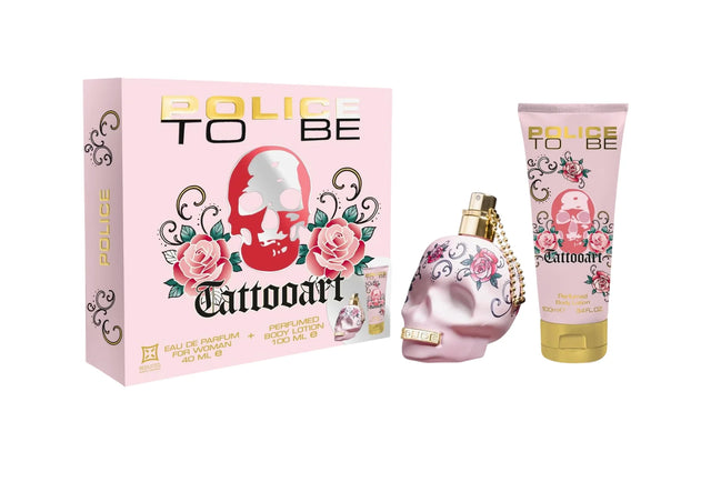 Set Police: To Be Tattooart, Eau De Parfum, For Women, 40 ml + To Be Tattooart, Body Lotion, 100 ml  Police - Nutra Best Bulgaria