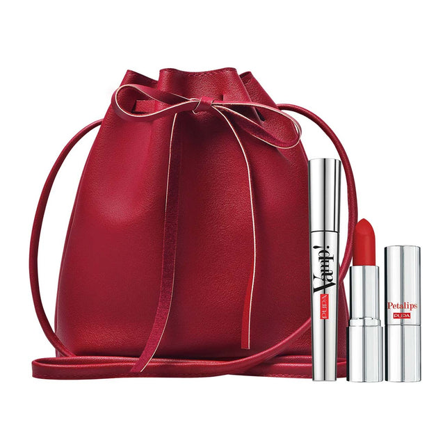 Set Pupa: Vamp! Definition, Paraben-Free, Waterproof, Lash Defining, Mascara, 001, Extra Black, 9 ml + Petalips, Paraben-Free, Matte, Cream Lipstick, 015, Dahlia Petal, 3.5 g  Pupa - Nutra Best Bulgaria