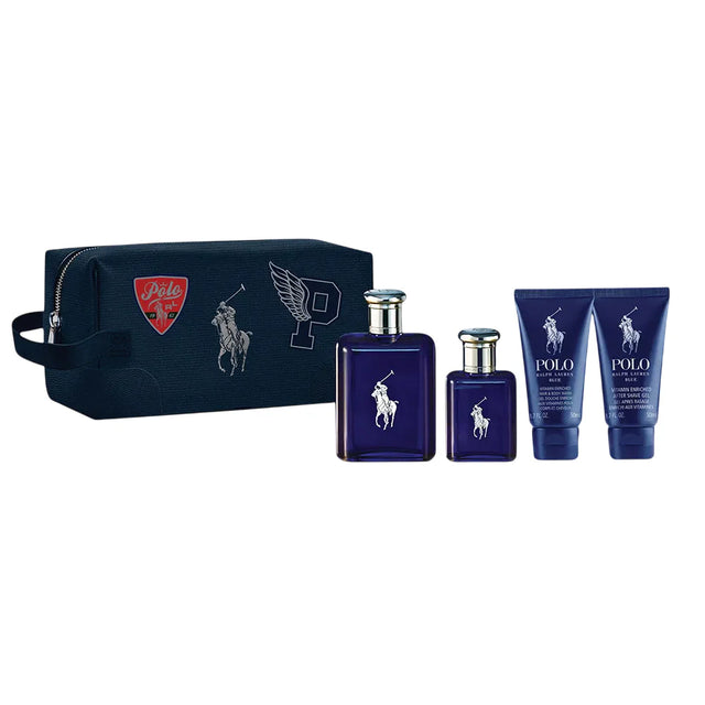 Set Ralph Lauren: Polo Blue, Eau De Toilette, For Men, 125 ml + Polo Blue, Eau De Toilette, For Men, 40 ml + Polo Blue, Shower Gel & Shampoo 2-In-1, 50 ml + Polo Blue, Moisturizing, After-Shave Balm, 50 ml  Ralph Lauren - Nutra Best Bulgaria