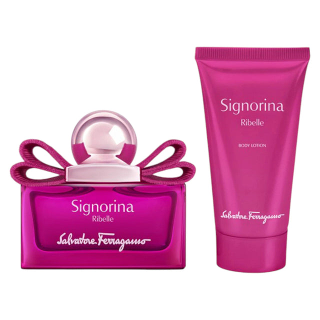 Set Salvatore Ferragamo: Signorina Ribelle, Eau De Parfum, For Women, 30 ml + Signorina Ribelle, Hydrating, Body Lotion, 50 ml  Salvatore Ferragamo - Nutra Best Bulgaria