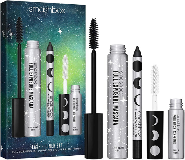 Set Smashbox: Photo Finish, Eyelash Primer, 4 ml + Always On, Gel Pencil Eyeliner, Brewed, 1.2 g + Full Exposure, Waterproof, Volumizing, Mascara, Black, 9.56 ml  Smashbox - Nutra Best Bulgaria