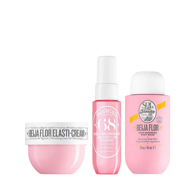 Set Sol de Janeiro: Beija Flor, Regenerating, Body Wash, 90 ml + Beija Flor, Elasticity, Cream, For Face, 50 ml + Brazilian Crush Cheirosa '68, Scented Spray, For Women, 30 ml  Sol de Janeiro - Nutra Best Bulgaria