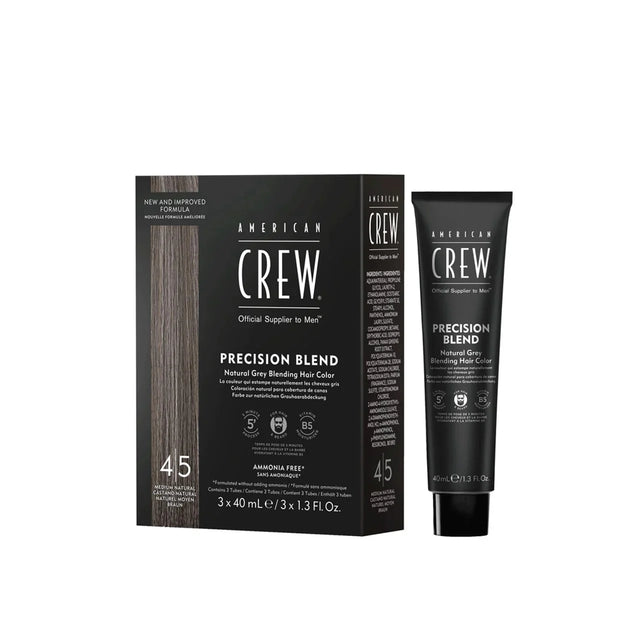Set Trio, American Crew, Precision Blend, Semi-Permanent Hair Dye, 4-5 Natural Grey, 3 pcs, 40 ml  American Crew - Nutra Best Bulgaria