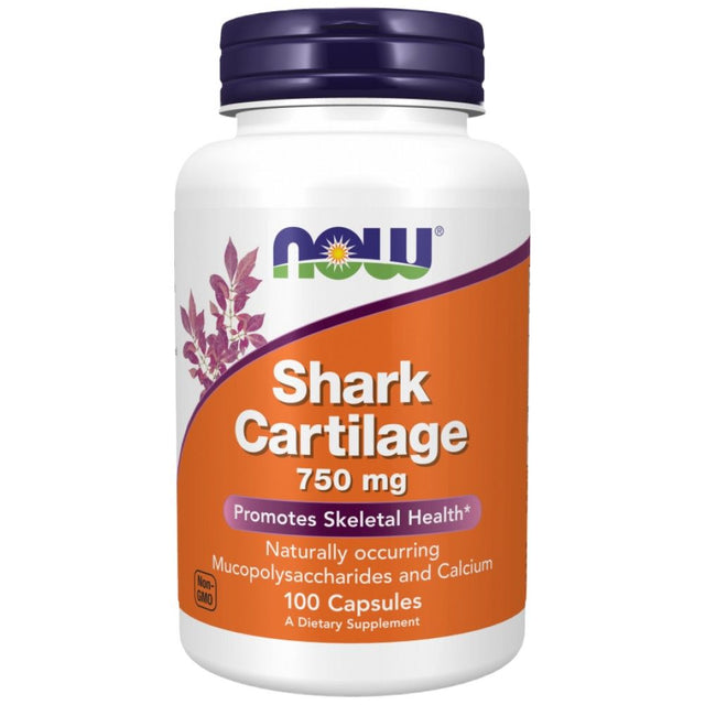 Shark Cartilage 750 mg - 100 капсули  NOW Foods - Nutra Best Bulgaria