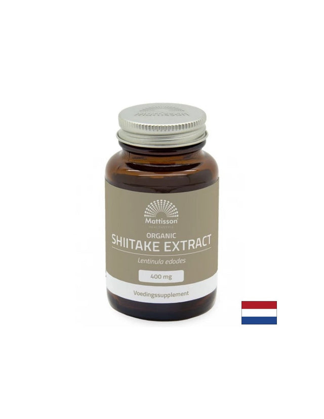 Силен имунитет, енергия и тонус Шийтаке (Shiitake Extract Organic) 60 капсули  Mattisson Healthstyle - Nutra Best Bulgaria