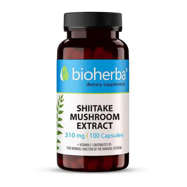 Shiitake Mushroom Extract 310 mg - 100 капсули  Bioherba - Nutra Best Bulgaria