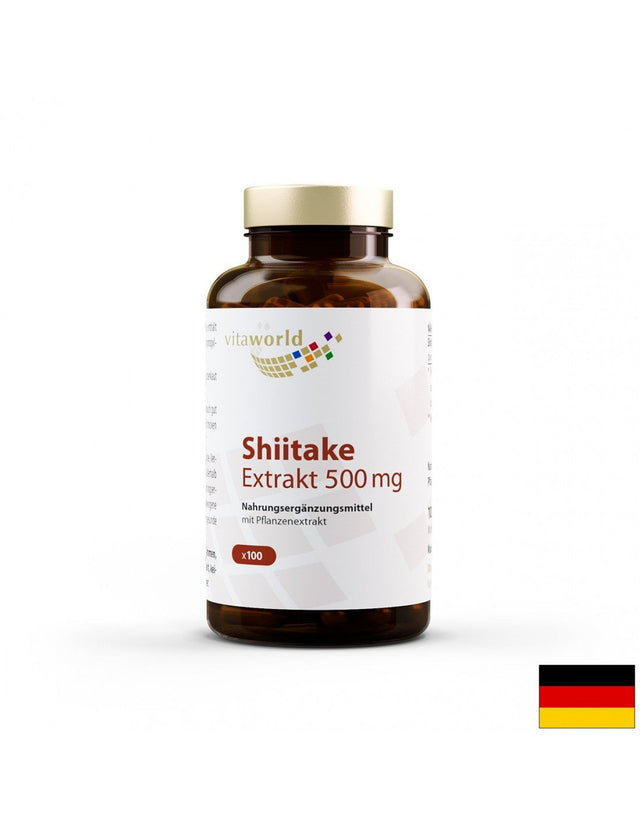Shiitake extrakt / Шийтаке 500 mg, 100 капсули  Vita World - Nutra Best Bulgaria