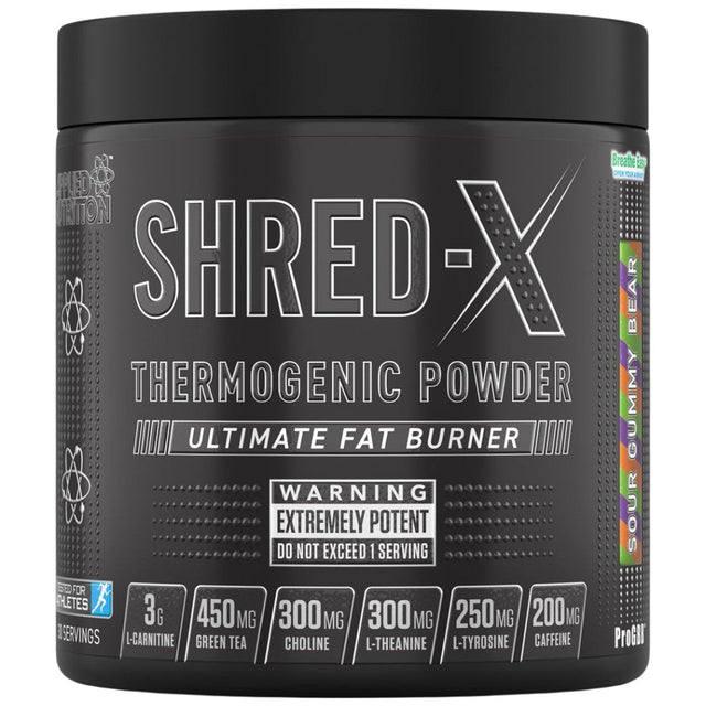 Shred-X Thermogenic Powder | Ultimate Fat Burner - 300 грама  Applied Nutrition - Nutra Best Bulgaria
