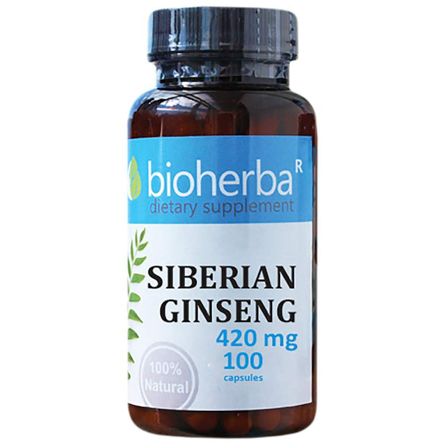 Siberian Ginseng 420 mg - 100 капсули  Bioherba - Nutra Best Bulgaria