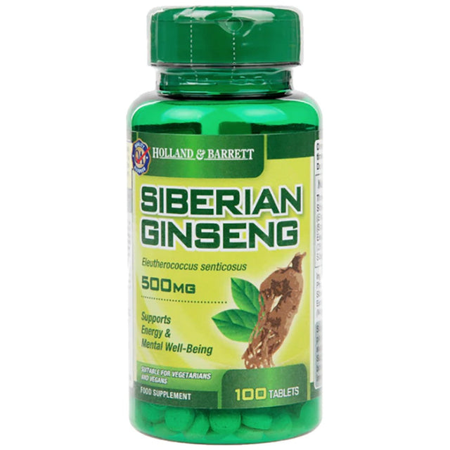 Siberian Ginseng 500 mg 100 Таблетки  Holland and Barrett - Nutra Best Bulgaria