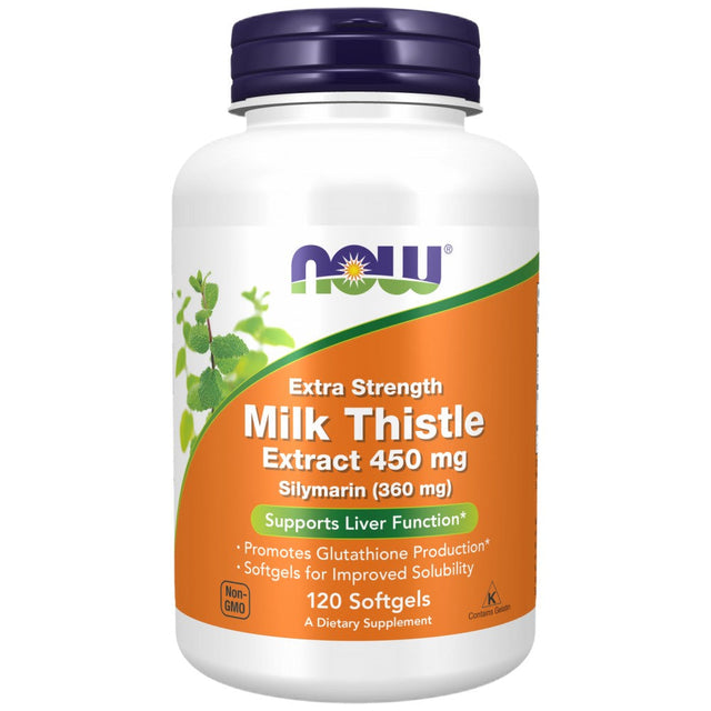 Silymarin Milk Thistle Extract 450 mg - 120 Гел капсули  NOW Foods - Nutra Best Bulgaria