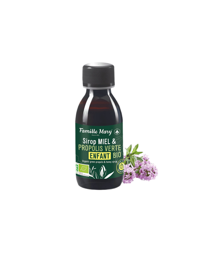 Sirop Miel & Propolis Verte Enfant Bio / Сироп за деца с пчелен мед и зелен прополис (органик), 125 ml Famille Mary  Famille Mary - Nutra Best Bulgaria