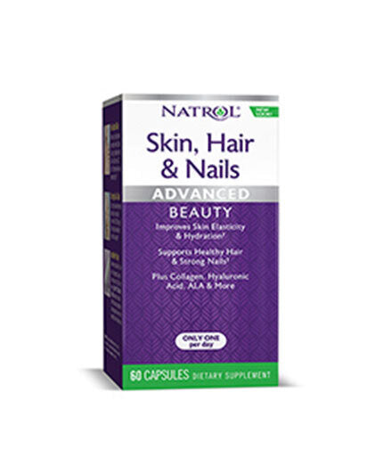 Skin Hair Nails 60 Caps.  Natrol - Nutra Best Bulgaria