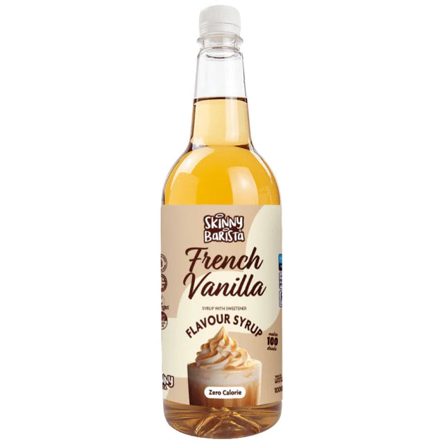 Skinny Barista Zero Calorie Coffee Syrup | French Vanilla - 1000 мл  Skinny Food Co - Nutra Best Bulgaria