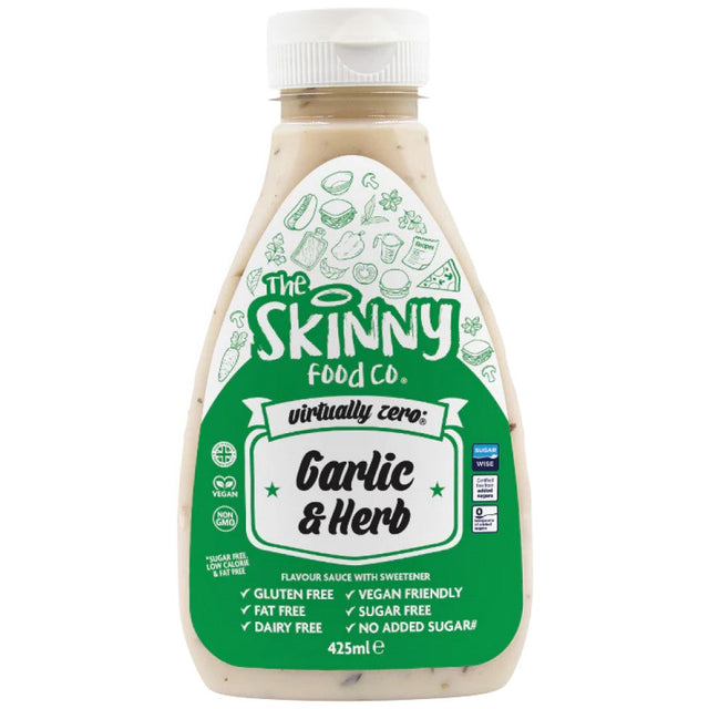 Skinny Syrup | Garlic & Herb - 425 мл  Skinny Food Co - Nutra Best Bulgaria