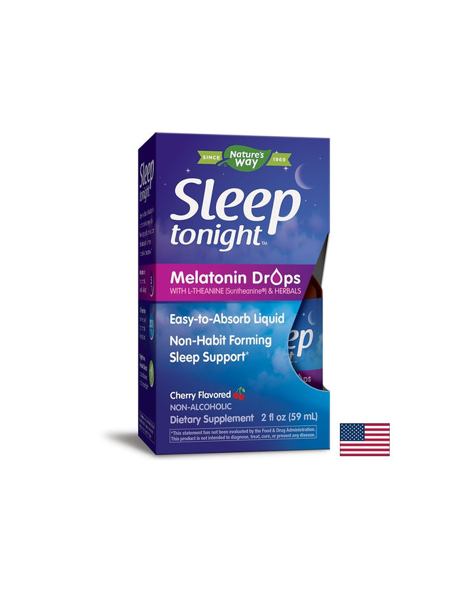 Sleep Tonight™ / Мелатонин, Л-теанин и билки (капки) х 59 ml  Nature’s Way - Nutra Best Bulgaria