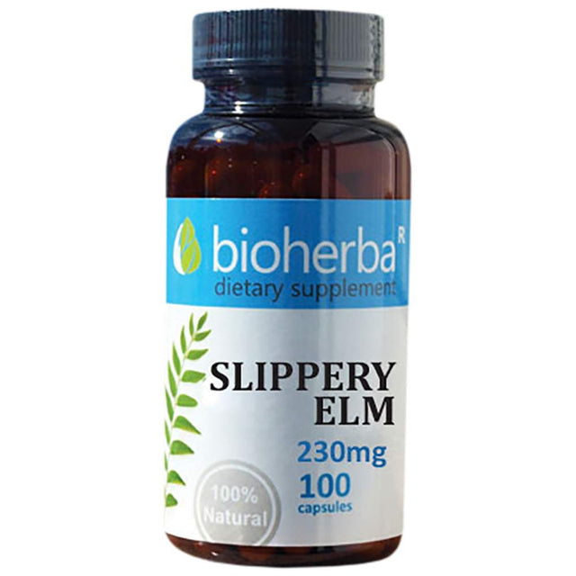 Slippery Elm 230 mg - 100 капсули  Bioherba - Nutra Best Bulgaria