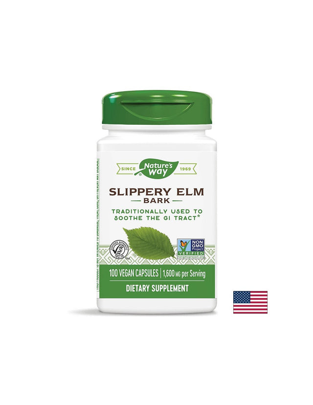 Slippery Elm 370 mg - 100 капсули  Nature’s Way - Nutra Best Bulgaria
