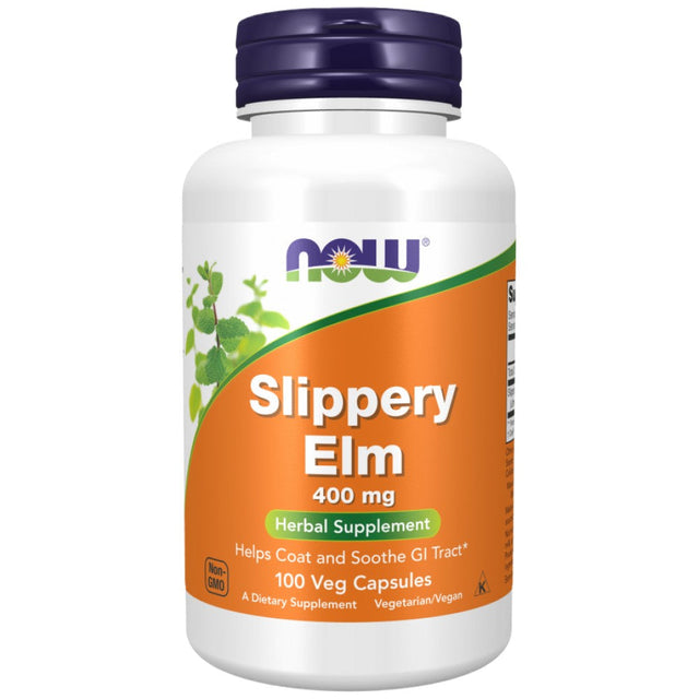 Slippery Elm 400 mg - 100 капсули  NOW Foods - Nutra Best Bulgaria
