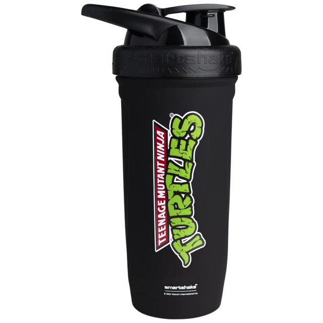 Smart Reforce Stainless Steel Shaker | TMNT Classic Logo Black - 900 мл  SmartShake - Nutra Best Bulgaria
