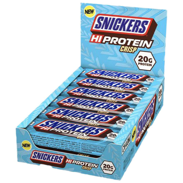 Snickers Crisp / Hi-Protein Bar - 12 x 57 грама  Snickers and Mars - Nutra Best Bulgaria