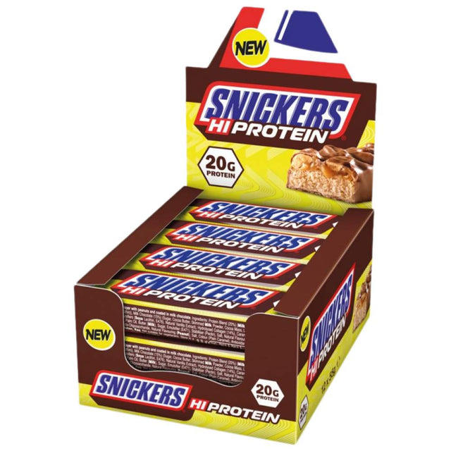 Snickers Hi-Protein Bar - 12 x 55 грама  Snickers and Mars - Nutra Best Bulgaria
