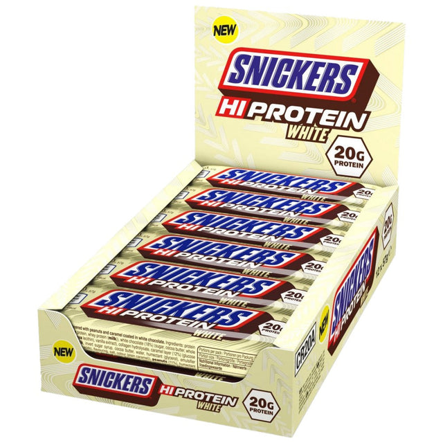Snickers Hi-Protein Bar / White - 12 x 57 грама  Snickers and Mars - Nutra Best Bulgaria