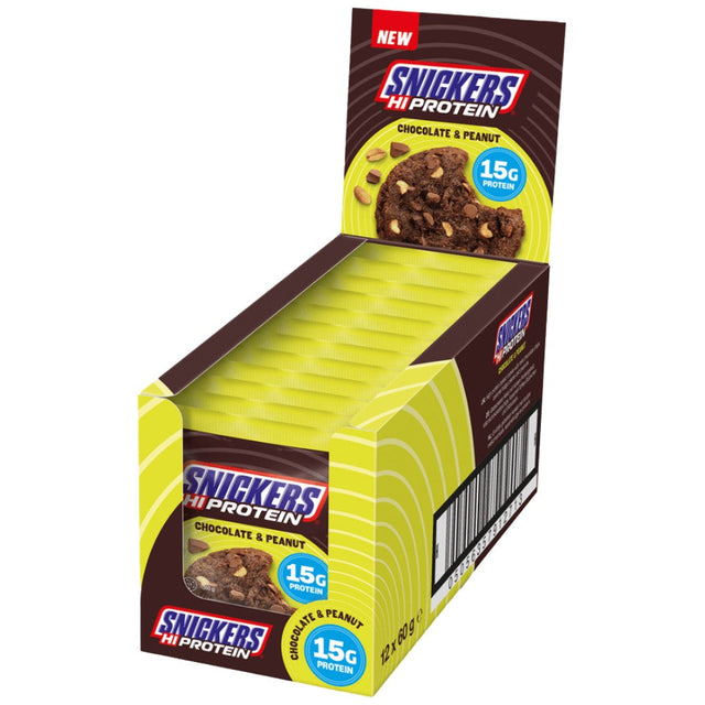 Snickers High Protein Cookie - Chocolate & Peanut - 12 x 60 грама  Snickers and Mars - Nutra Best Bulgaria