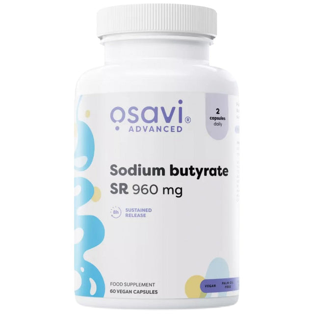 Sodium Butyrate SR 960 mg | Sustained Release - 60 капсули  Osavi - Nutra Best Bulgaria