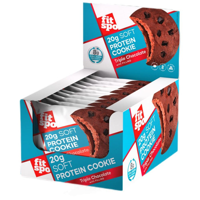 Soft Protein Cookie | with 8g Collagen & No Added Sugar - 10 x 70 грама  FitSpo - Nutra Best Bulgaria