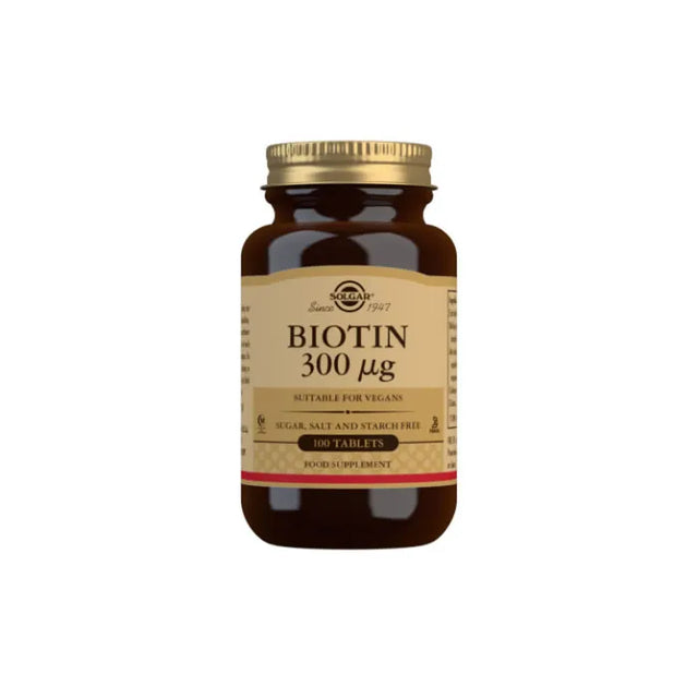 Solgar Biotin 300 µg - 100 tabs.  Solgar - Nutra Best Bulgaria