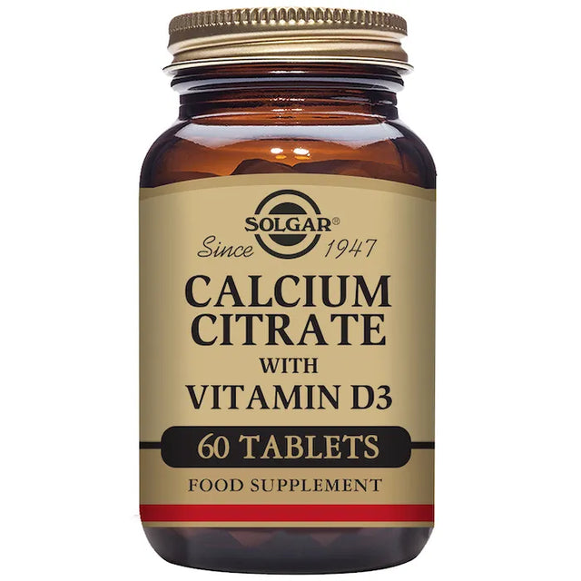 Solgar Calcium Citrate With Vitamin D3 60 Tablets - Nutra Best
