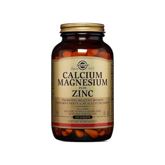 Solgar Calcium Magnesium Plus Zinc 250 Tablets  Solgar - Nutra Best Bulgaria
