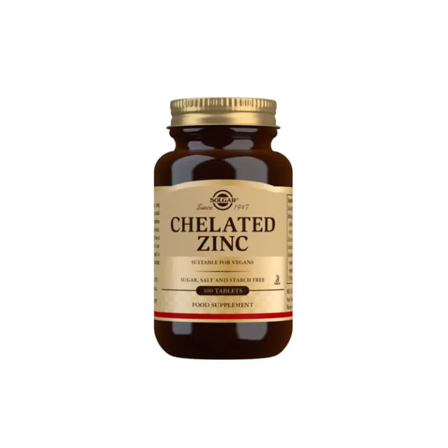 Solgar Chelated Zinc Tablets - Pack of 100  Solgar - Nutra Best Bulgaria