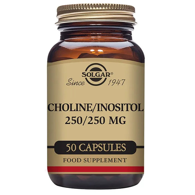 Solgar Choline/Inositol 250mg 50 Capsules  SOLGAR - Nutra Best Bulgaria