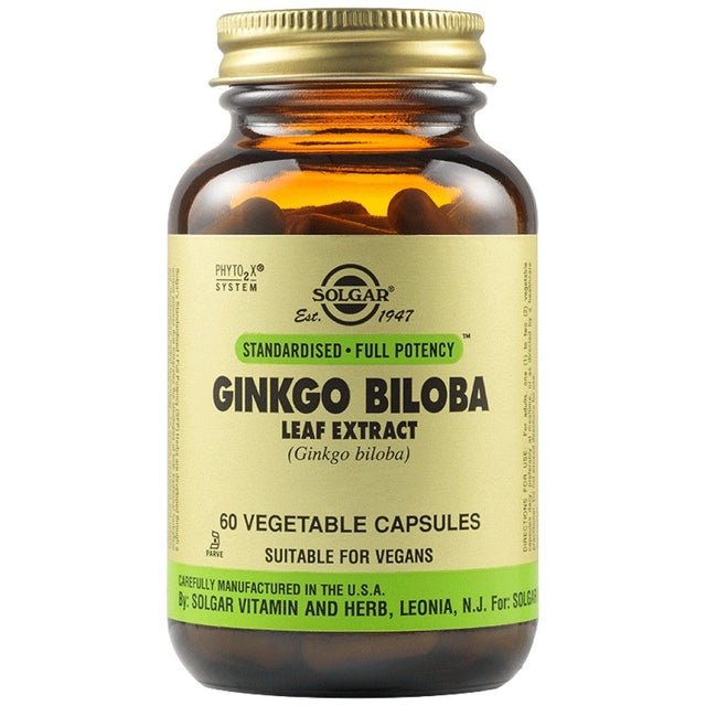 Solgar Ginkgo Biloba Leaf Extract - 60 капсули  Solgar - Nutra Best Bulgaria