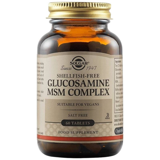 Solgar Glucosamine MSM Complex - 60 Таблетки  Solgar - Nutra Best Bulgaria