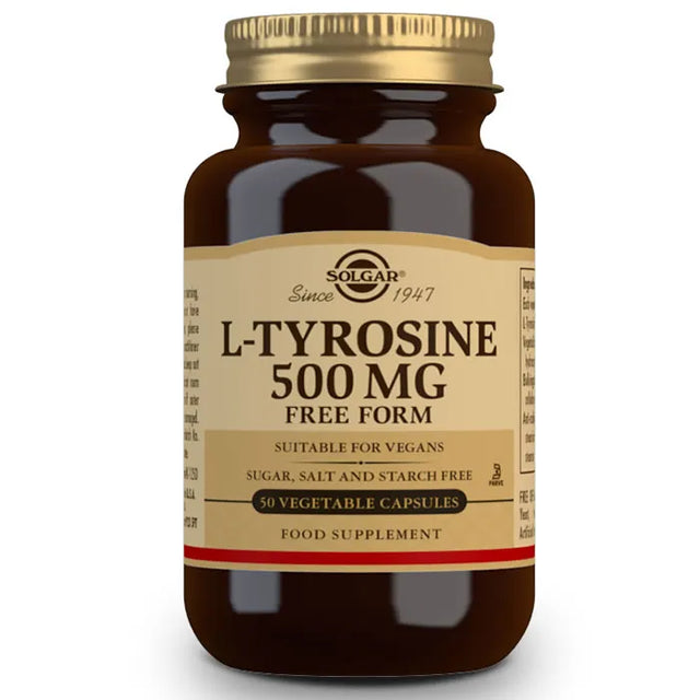 Solgar L-Tyrosine 500mg 50 Capsules  Solgar - Nutra Best Bulgaria
