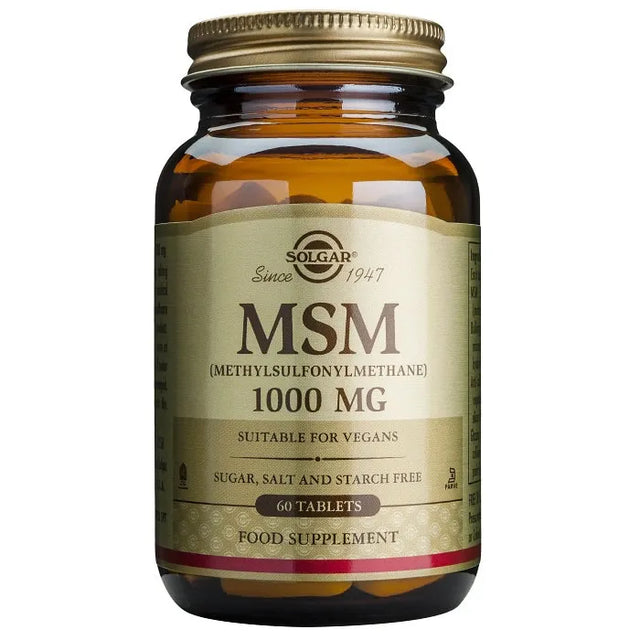 Solgar MSM 1000mg 60 Tablets  Solgar - Nutra Best Bulgaria