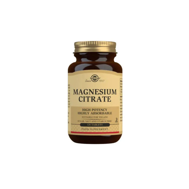Solgar Magnesium Citrate 120 Tablets  Solgar - Nutra Best Bulgaria